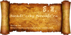 Benkóczky Menodóra névjegykártya